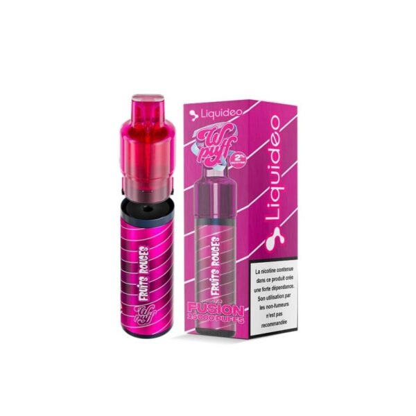 Wpuff Fusion 15000  Liquideo : 20 mg, Saveur : Fruits rouges