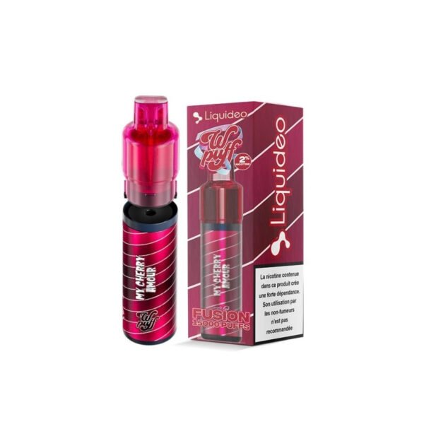Wpuff Fusion 15000  Liquideo : 20 mg, Saveur : My cherry Amour