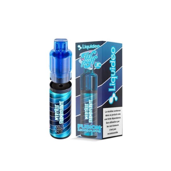 Wpuff Fusion 15000  Liquideo : 20 mg, Saveur : Myrtille Framboyante